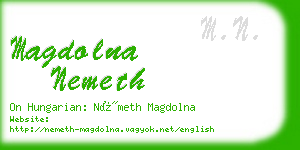 magdolna nemeth business card